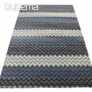 Modern carpet ZIG ZAG blue
