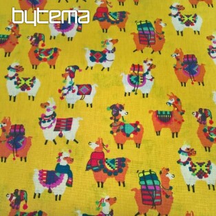 Decorative fabric LAMA yellow