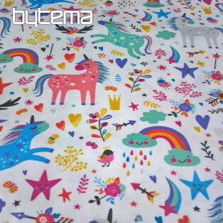 Children's cotton satin UNICORN digital printing