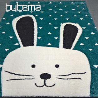 Children carpet PASTEL Bunny turquoise