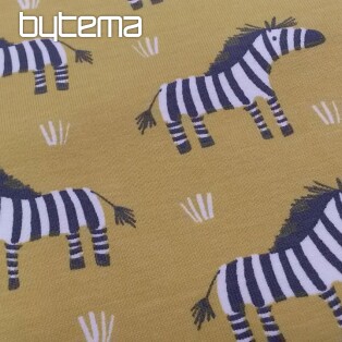 Cotton jersey ZEBRA yellow-green