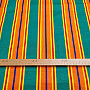 LEATHER FABRIC Linda - turquoise stripes