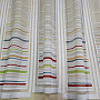 Children&#39;s curtain on a stained glass window - jacquard Colorful stripes