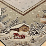 Tapestry tablecloth, scarf and place setting WINTER LANDSCAPE