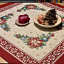 Christmas tapestries tablecloths and scarves CHRISTMAS STAR II red