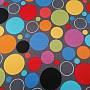 Decorative fabric BORO circles