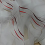 Voile curtain with red embroidery Gerster 195/0043