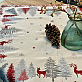 Christmas tapestry tablecloths and scarves TREES WITH DEER