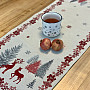 Christmas tapestry tablecloths and scarves TREES WITH DEER