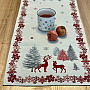 Christmas tapestry tablecloths and scarves TREES WITH DEER