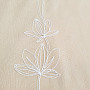 Luxurious embroidered curtain WHITE WITH FLOWERS 11745/290