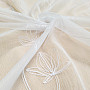 Luxurious embroidered curtain WHITE WITH FLOWERS 11745/290