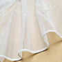 Luxurious embroidered curtain WHITE WITH FLOWERS 11745/290