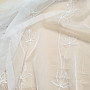 Luxurious embroidered curtain WHITE WITH FLOWERS 11745/290