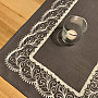 Embroidered tablecloth gray