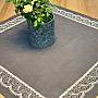 Embroidered tablecloth gray