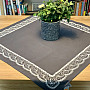 Embroidered tablecloth gray