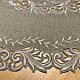 Embroidered tablecloth gray twigs
