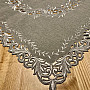 Embroidered tablecloth gray twigs