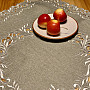 Embroidered tablecloth gray twigs