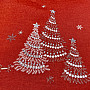 Embroidered Christmas tablecloth red with silver stars
