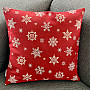 Red snowflake decorative pillow cover