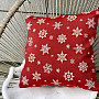 Red snowflake decorative pillow cover