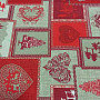 Christmas decorative fabric HEART I