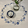 Embroidered tablecloths ONION BLUE-WHITE