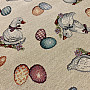 Gobelin tablecloth and scarf Easter-Goose white