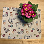 Gobelin tablecloth and scarf Easter-Goose white