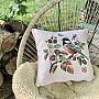 Tapestry cushion cover A HAWK BIRD ON A BARBERRY