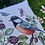 Tapestry cushion cover A HAWK BIRD ON A BARBERRY