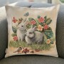 Tapestry pillowcase RUNNIES IN THE GRASS