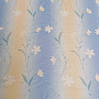 Light blue curtain with flowers