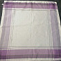 Tablecloths and scarves purple-gray with green stitching