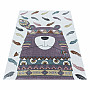 Luxury children&#39;s piece rug FUNNY indian purple