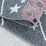 Luxury children's piece rug FUNNY space gray