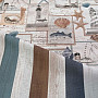 Decorative fabric ocean stripes