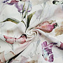 Decorative fabric FLOWERS AND BUTTERFLIES CATALEYA green-purple