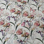 Decorative fabric FLOWERS AND BUTTERFLIES CATALEYA green-purple