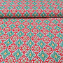 Cotton fabric Rhombuses turquoise