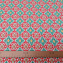 Cotton fabric Rhombuses turquoise