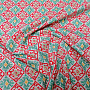 Cotton fabric Rhombuses turquoise