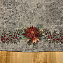 Christmas tapestry tablecloths and scarves Christmas roses and holly-gray wreath