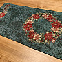 Christmas tapestry tablecloths and scarves Christmas roses and holly-green wreath