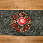 Christmas tapestry tablecloths and scarves CHRISTMAS ROSE-WREATH HOLLY GREEN