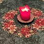 Christmas tapestry tablecloths and scarves CHRISTMAS ROSE-WREATH HOLLY GREEN