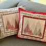 Christmas decorative pillow cover Christmas trees gray-red
