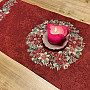 Christmas tapestry tablecloths and scarves Christmas roses and holly-red wreath